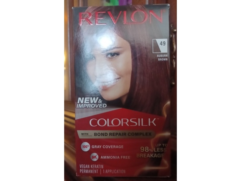 Revlon Colorsilk Permanent Hair Color, 49 Auburn Brown, 1 Application
