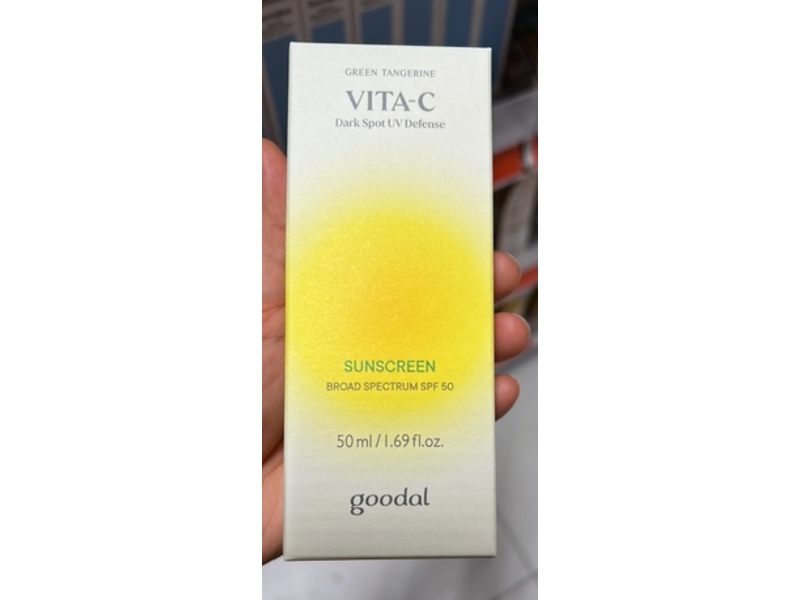 Goodal Green Tangerine Vita-C Dark Spot UV Defense Sunscreen, SPF 50, 1.69 fl oz/50 mL