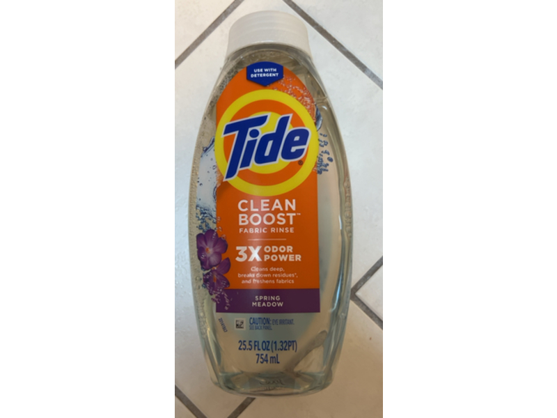 Tide Clean Boost Fabric Rinse, Spring Meadow, 25.5 fl oz/754 mL