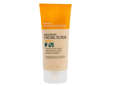 Seed + Clay Brightening Facial Scrub, Vitamin C, 150 mL
