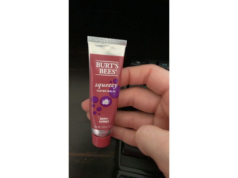Burt's Bees Squeezy Tinted Lip Balm, Berry Sorbet, 0.43 oz/12.1 g