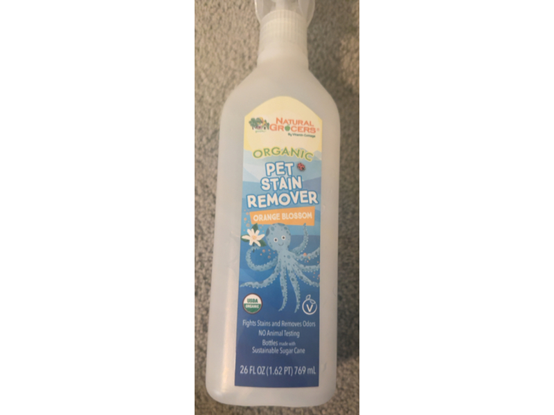 Natural Grocers Organic Pet Stain Remover, Orange Blossom, 26 fl oz/769 mL
