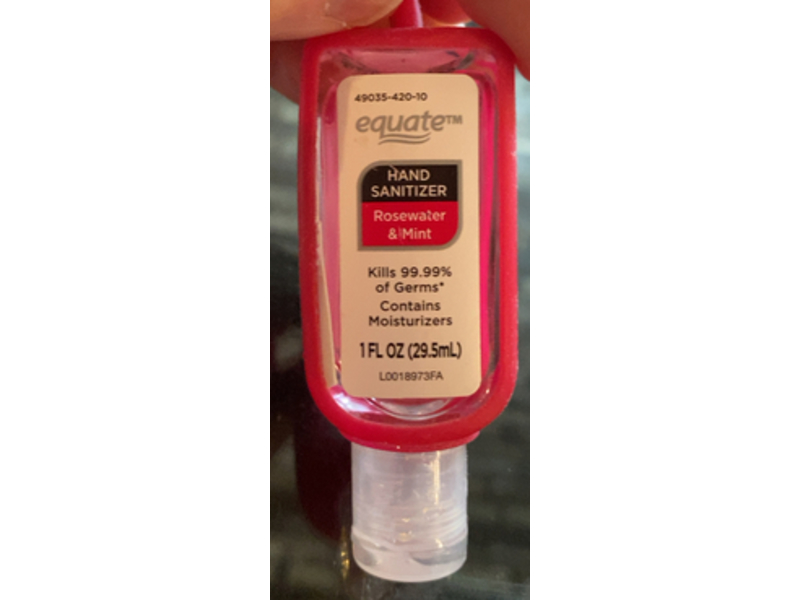 Equate Hand Sanitizer, Rosewater & Mint, 1 fl oz/29.5 mL