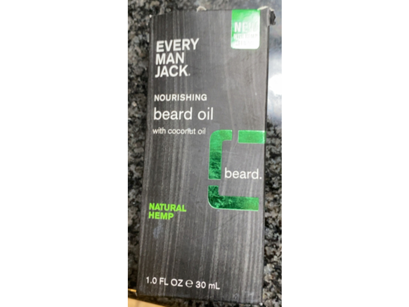 Every Man Jack Nourishing Beard Oil, Hemp Seed Oil, 1.0 fl oz/30 mL