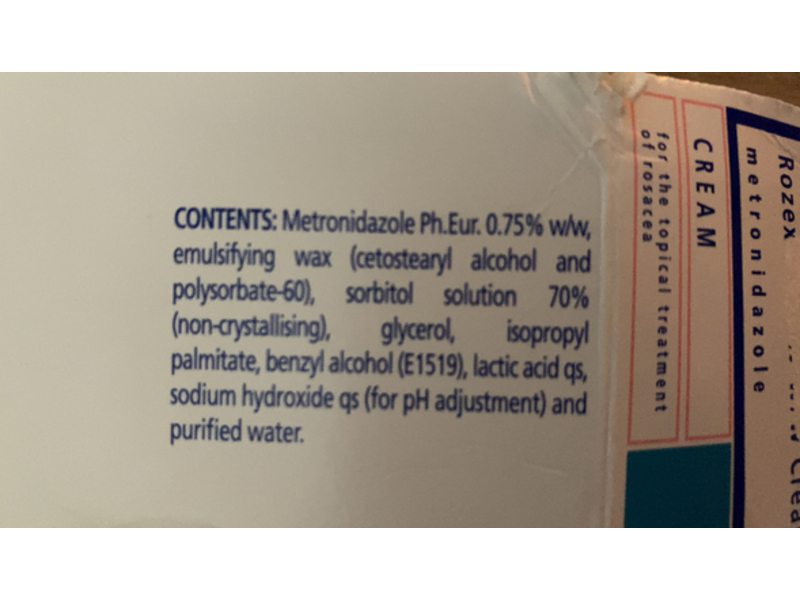 Rozex (metronidazole) Cream 0.75%, 40 g, Galderma (Rx)