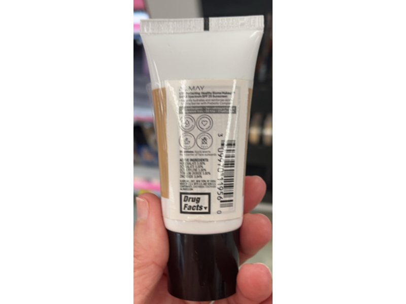 Almay Skin Perfecting Healthy Biome Makeup Foundation, SPF 25, 130 Medium, 1 fl oz/30 mL