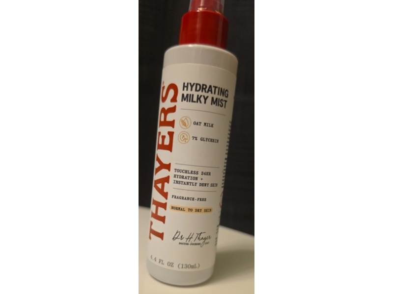 Thayers Hydrating Milky Mist, Oat Milk & 7% Glycerin, 4.4 fl oz/130 mL
