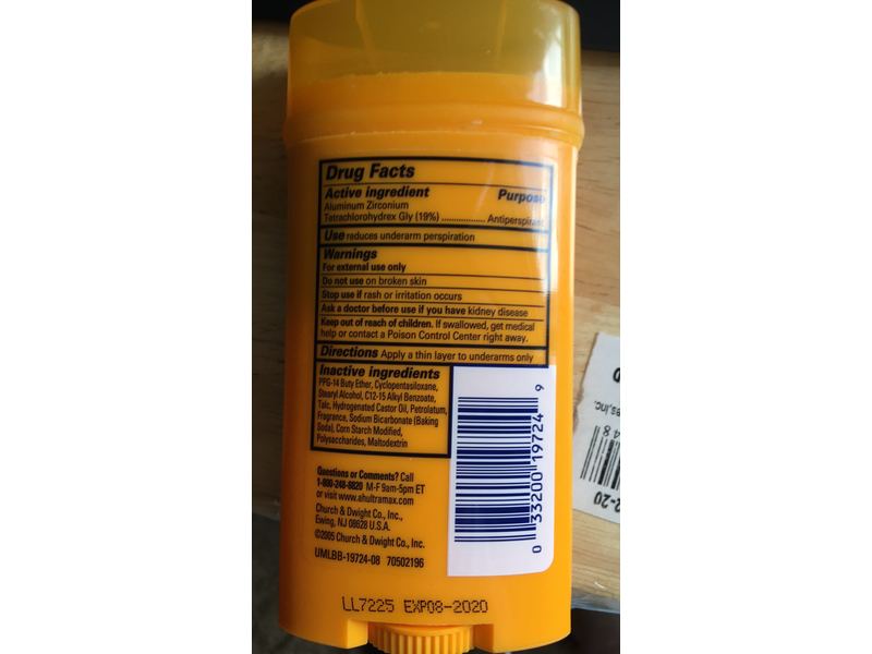 Arm & Hammer Ultramax Deodorant & Anti-Perspirant, Invisible Solid, Fresh 2.6 OZ