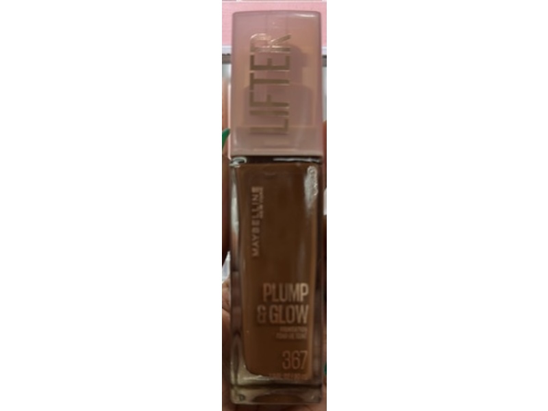 Maybelline Lifter Plump & Glow Foundation, 367 Cool, 1.0 fl oz/30 mL