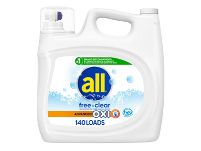 All Advanced OXI Laundry Detergent, Free Clear, 140 Loads