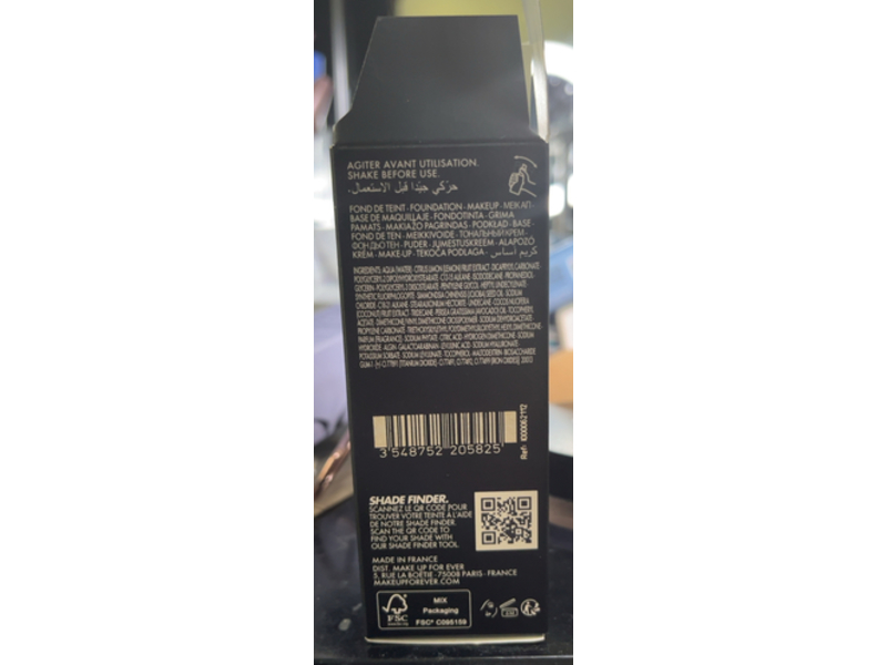 Make Up Forever HD Skin Hydra Glow Foundation, 1R12 Cool Ivory, 1.01 fl oz/30 mL