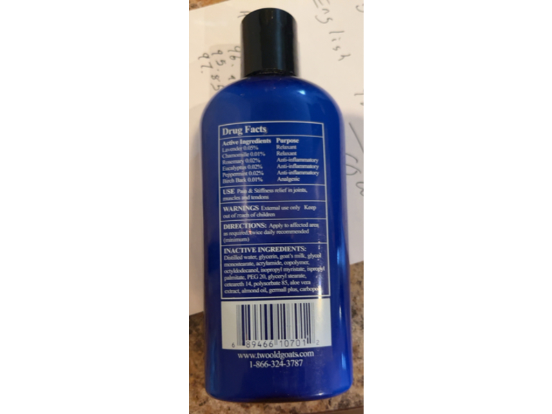 Two Old Goats Essential Lotion, Arthritis & Fibromyalgia, 4 fl oz/120 mL