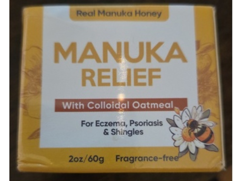 Clear Body Real Manuka Honey Manuka Relief, Colloidal Oatmeal, 2 oz/60 g