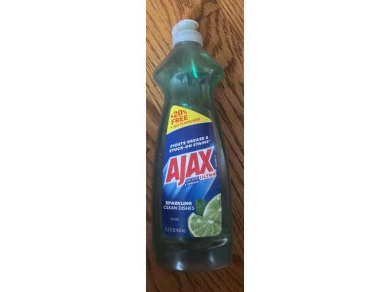 Ajax Sparkling Clean Dishes, Vinegar + Lime, 15.2 fl oz/450 mL
