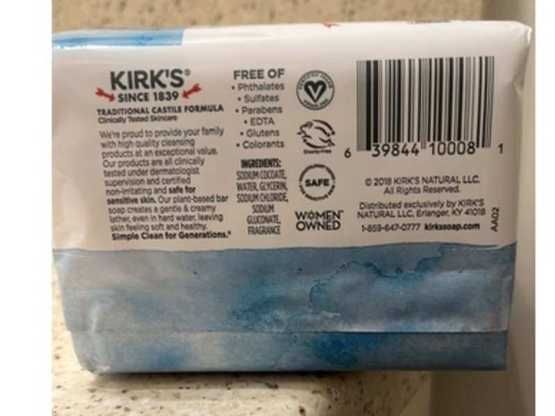 Kirk's Castile Soap, Original Fresh Scent, 4 oz/113 g, Count 3
