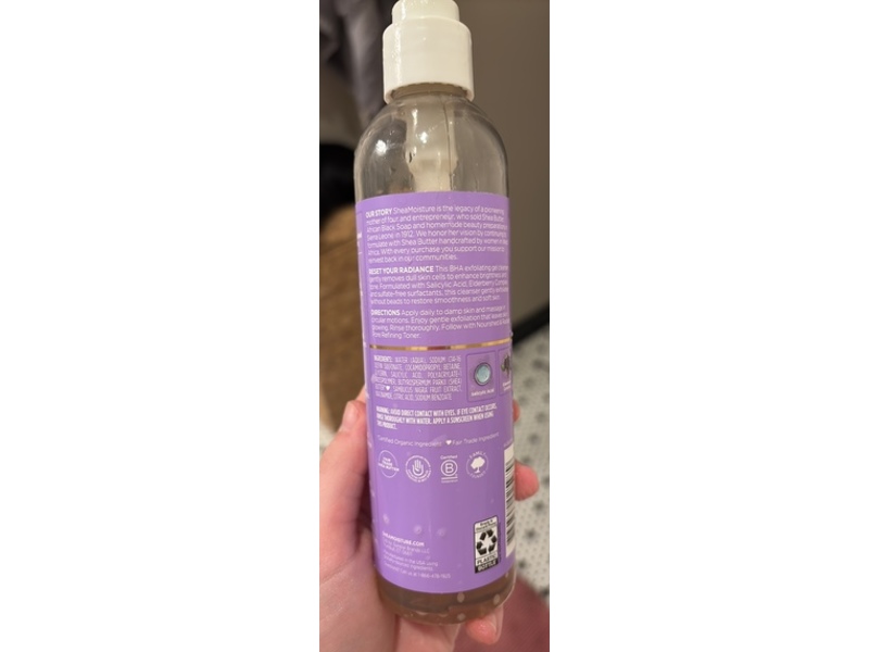 Shea Moistutre Nourished & Radiant BHA Exfoliating Gel Cleanser, 7.5 fl oz/222 mL