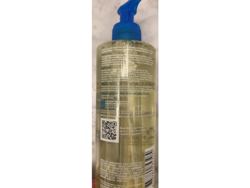 La Roche-Posay New Gentle Foaming Cleansing Oil, 13.52 fl oz/400 mL