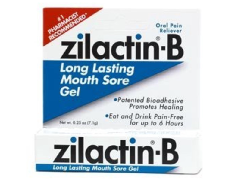 Zilactin-B 6 Hour Canker & Mouth Sore Relief Gel, 0.25 oz/7 g