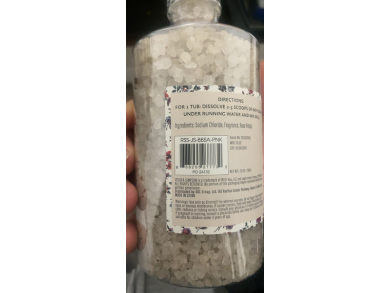 Jessica Simpson Apothecary Bath Salts, Rose Botanical, 25 oz/708 g