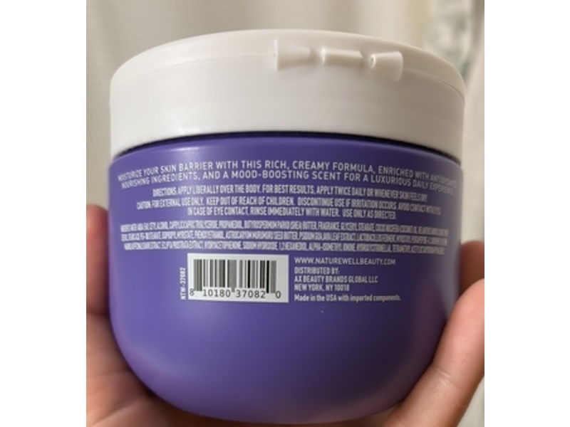 Naturewell Blissy Whipped Ultra Moisturizing Body Cream, Vanilla And Sandalwood, 12 fl oz/340 g