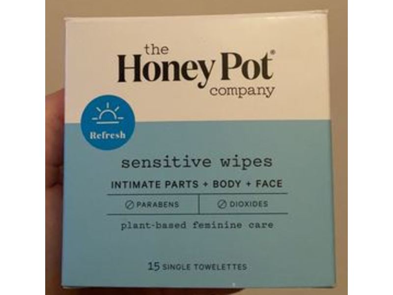 The Honey Pot Company Sensitive Wipes, 15 Count