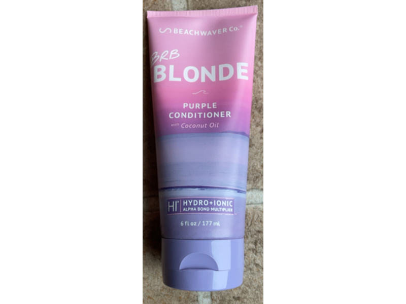 The Beachwaver Co. Brb Blonde Purple Conditioner, Coconut Oil Hydro + Ionic, 6 fl oz/177 mL