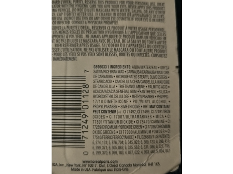 L'Oreal Paris Panoramic Curl Extreme Curl & Separating Mascara, 210 Blackest Black, 0.22 fl oz/6.5 mL