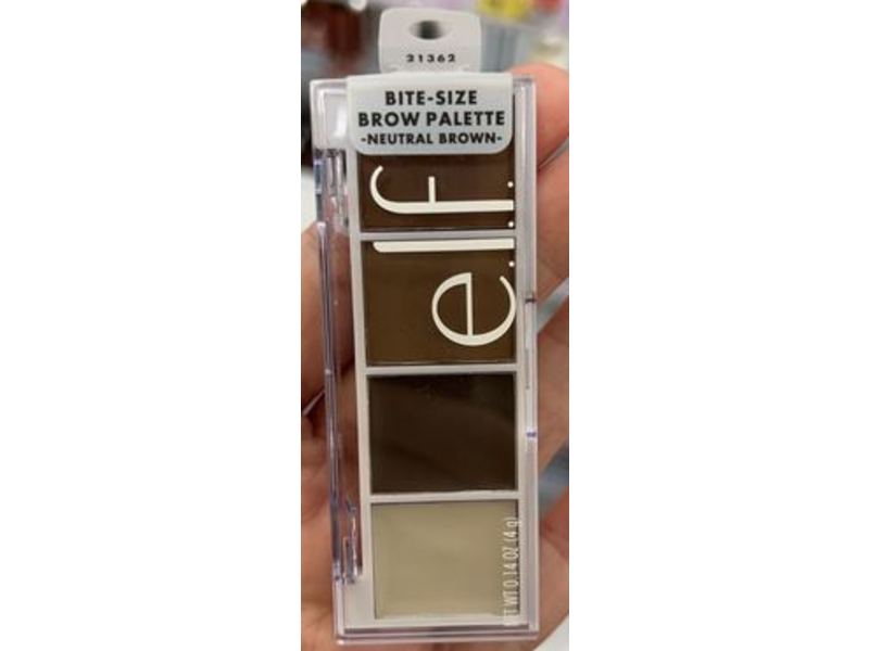 e.l.f. Cosmetics Bite-Size Brow Palette, Neutral Brown, 0.14 oz/4 g