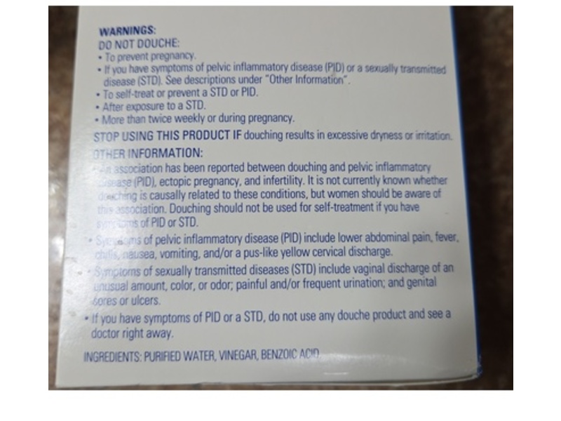 Summer's Eve Douche, Vinegar & Water, 4.5 fl oz/133 mL, 4 Count