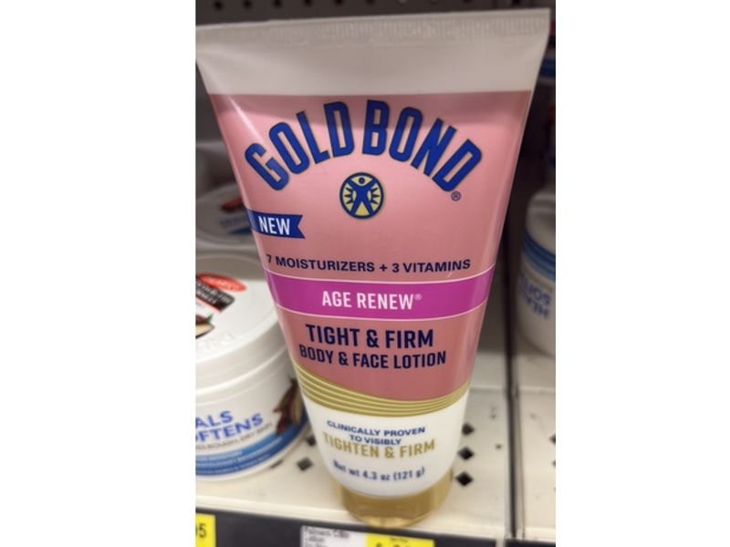 Gold Bond Age Renew Body & Face Lotion, Tighten + Firm, 4.3 oz/121 g