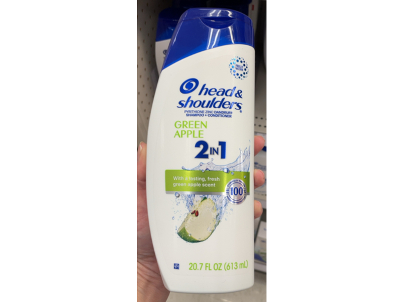 Head & Shoulders 2 - In - 1 Dandruff Shampoo + Conditioner, Green Apple, 20.7 fl oz/613 mL