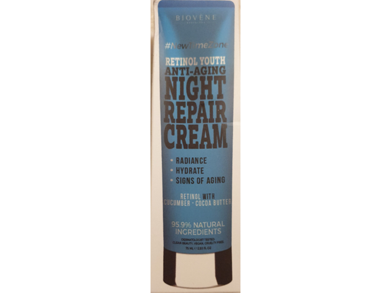 Biovene Retinol Youth Anti-Aging Night Repair Cream, 2.53 fl oz/75 mL