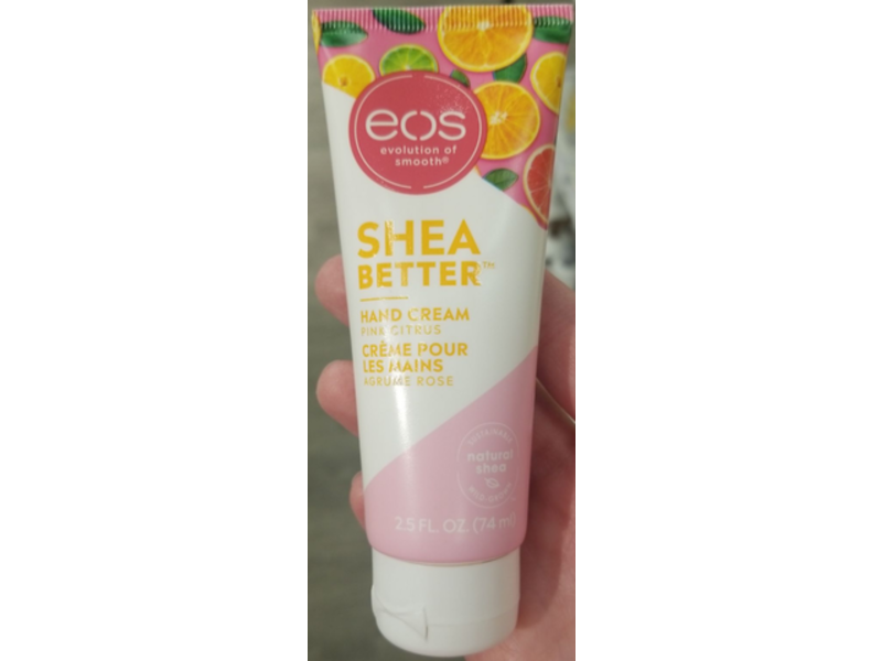 Eos Shea Better Hand Cream, Pink Citrus, 2.5 fl oz/74 mL