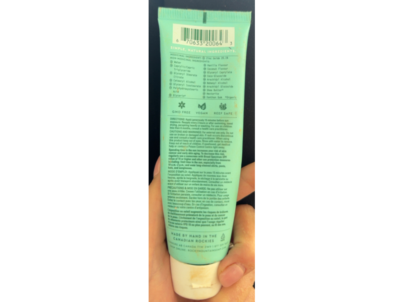 Rocky Mountain Soap Co. Face & Body Sunscreen, SPF 31, 85 mL