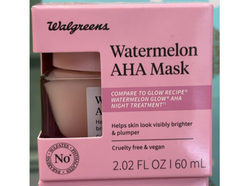 Walgreens Watermelon AHA Mask, 2.02 fl oz/60 mL