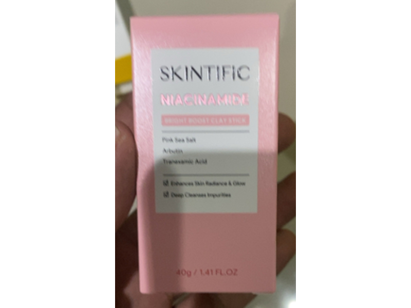 Skintific Bright Boost Clay Mask Stick, Niacinamide, 1.41 fl oz/40 g