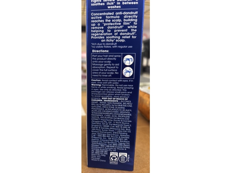 Head & Shoulders Professional Severe Dandruff Leave On Spray, 100 mL