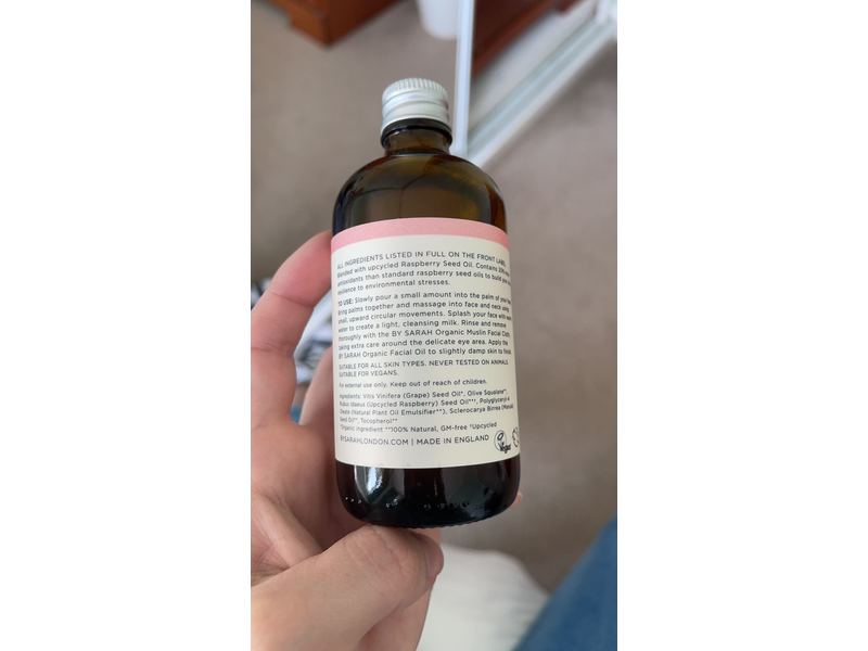 By Sarah London Raspberry Seed Cleansing Oil, 3.5 fl oz/100 mL