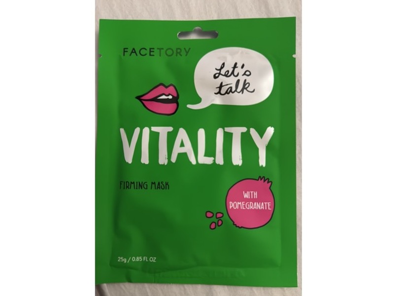 Facetory Firming Mask, Let's Talk Vitality, 0.85 fl oz/25 g, Pack Of 5