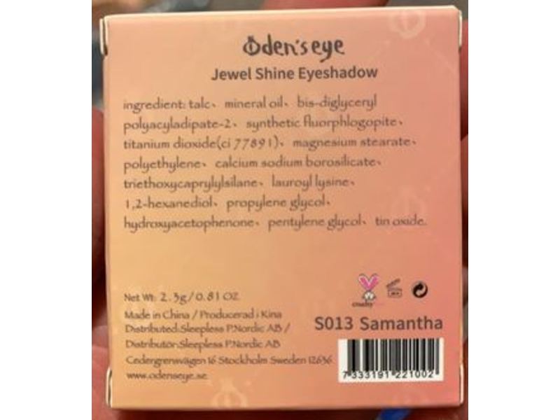 Oden's Eye Jewel Shine Eyeshadow, S013 Samantha, 0.81 oz/2.5 g
