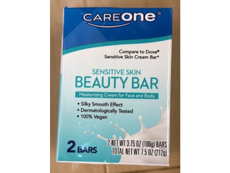 CareOne Beauty Bar, Sensitive Skin, 7.5 oz/212 g, Pack Of 2