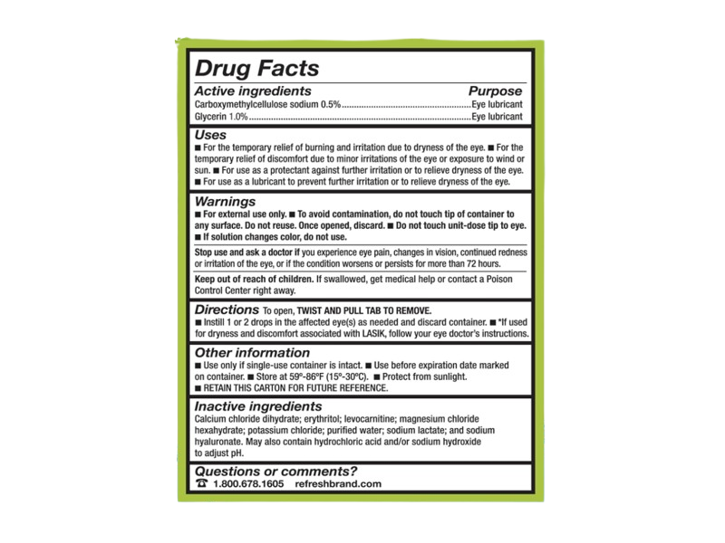 Refresh Relieva Pf Lubricating Eye Drop, 0.33 fl oz/10 mL, Pack Of 2