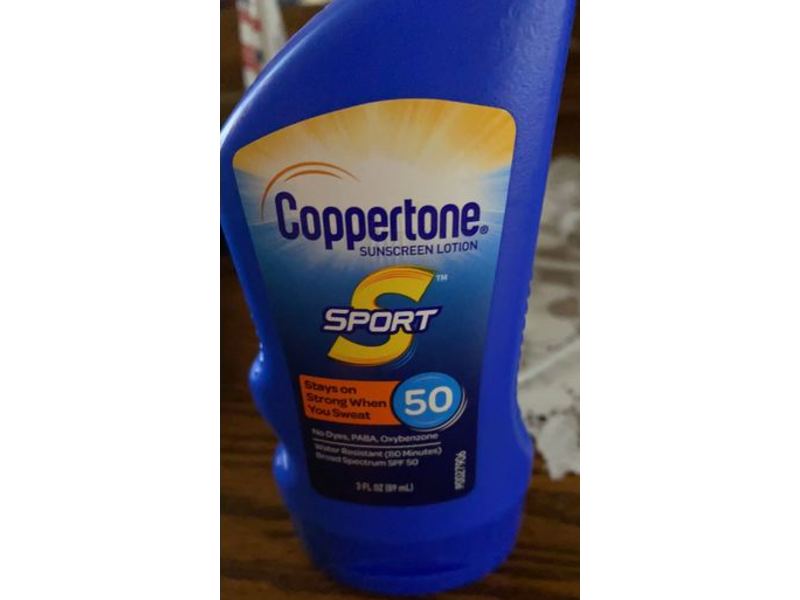 Coppertone Sport Sunscreen Lotion, SPF 50, 3 fl oz/89 mL