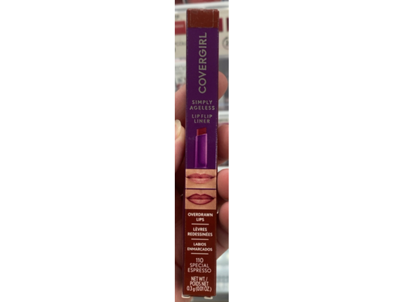 Covergirl Simply Ageless Lip Flip Liner, 110 Special Espresso, 0.01 oz/0.3 g
