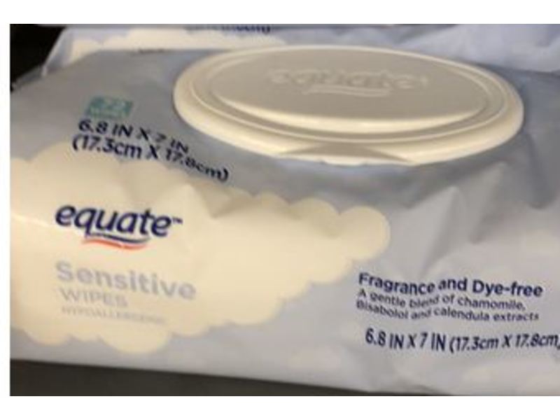 Equate Sensitive Wipes, Fragrance-Free, 72 Count