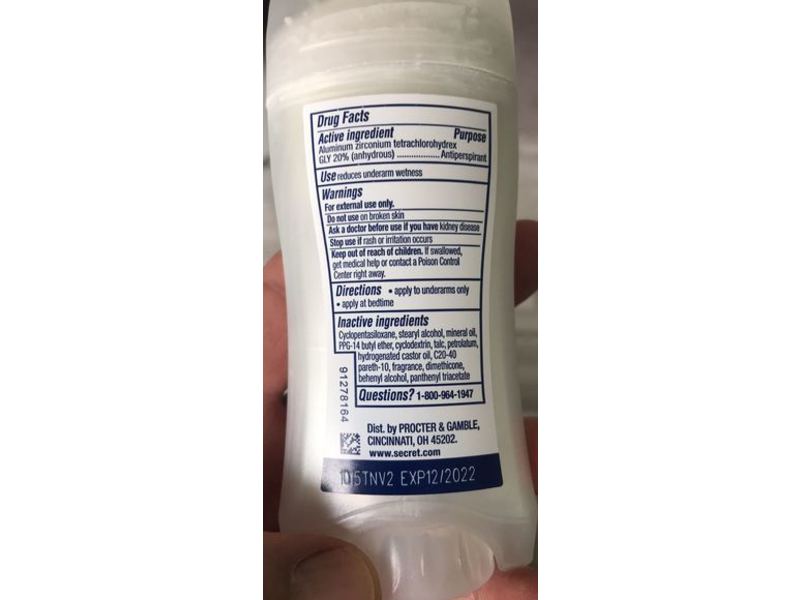 Secret Clinical + Strength Invisible Solid Antiperspirant, 2.6 oz/73 g