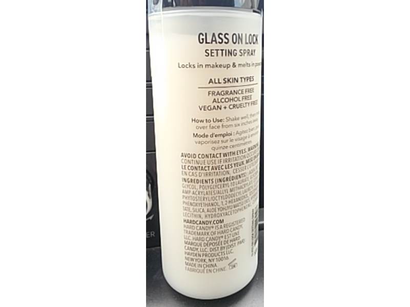 Hard Candy Glass On Lock Setting Spray, 3.4 fl oz/100 mL