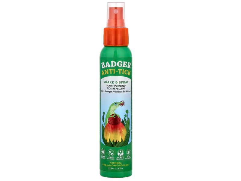 Badger Anti-Tick Plant-Powered Tick Repellent, 4 fl oz/118.3 mL, Pack Of 2