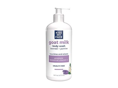 Kiss My Face Goat Milk Body Wash, Lavender & Jasmine, 16 fl oz/473 mL