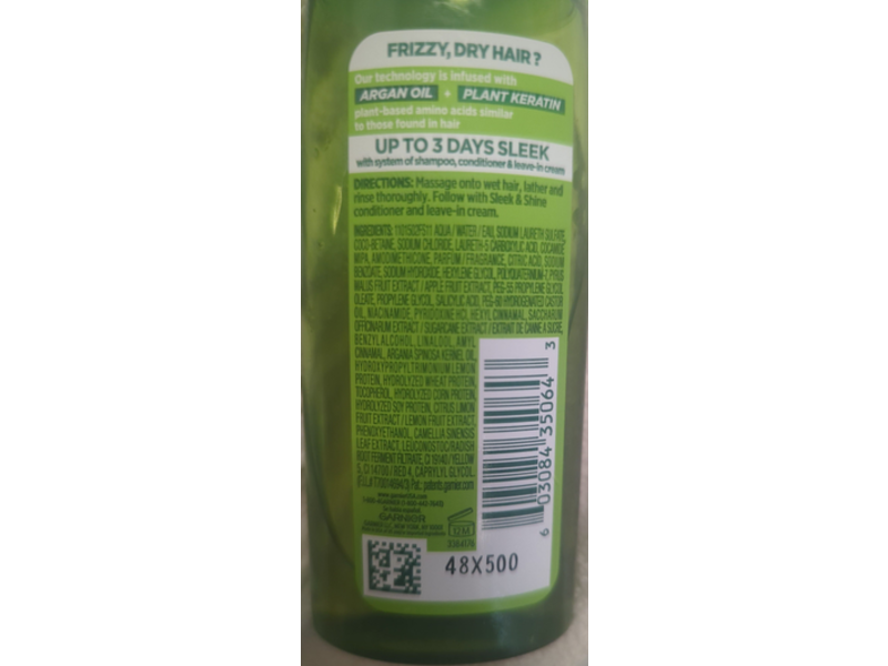Garnier Fructis Sleek & Shine Smoothing Shampoo, 3 fl oz/89 mL